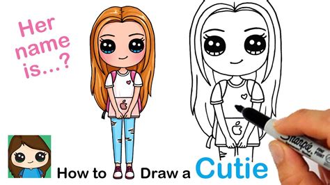 How to Draw a Cute Girl .